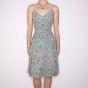 90s BETSEY JOHNSON Silk Floral Dress (M/L)