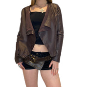 Vintage Archive Leather Cropped Jacket (S)