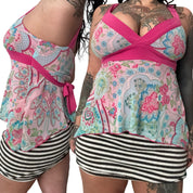 Y2K floral babydoll