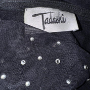 90s Studded Mesh Cutout Maxi Dress (S)