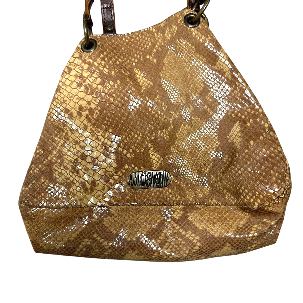 Vintage Snakeskin Designer Cavalli Bag