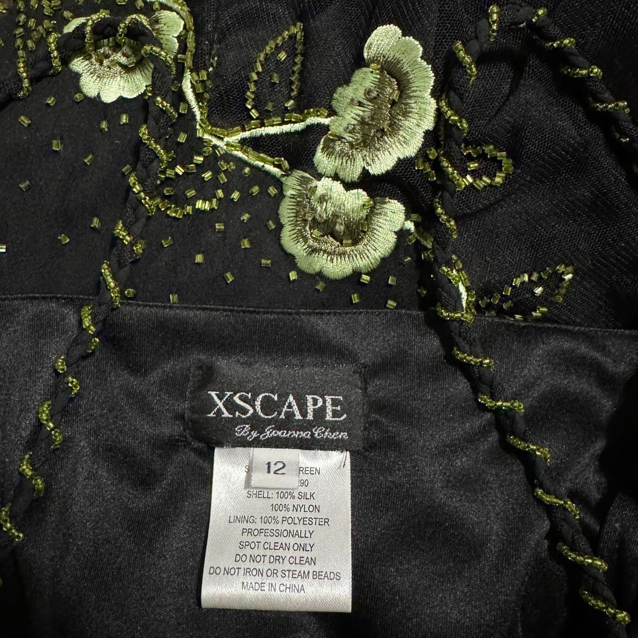 Vintage Beaded Silk Fairy Gown (L)