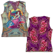 Art Nouveau-style graphic print top (M)