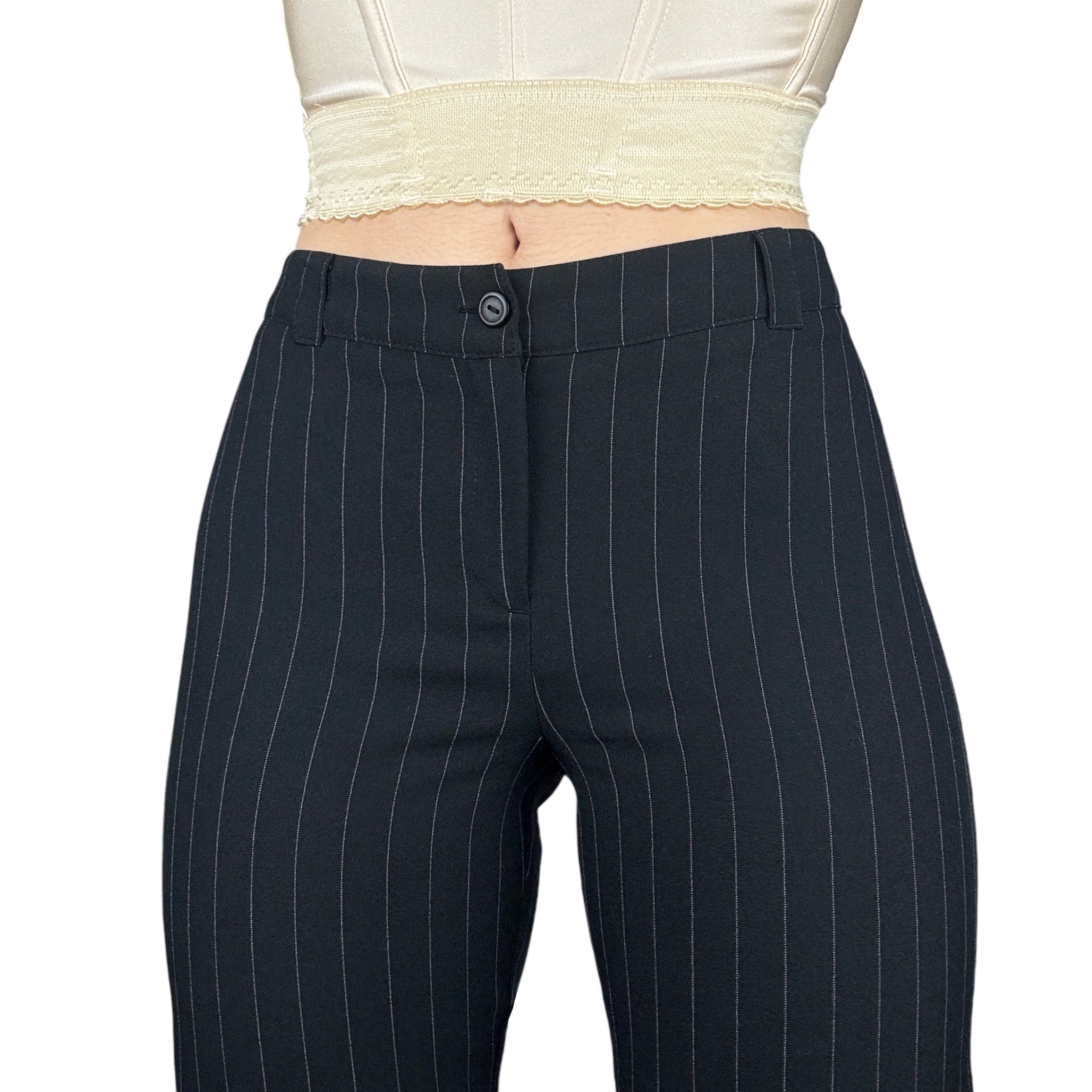 90s Pinstripe Office Flares (S)
