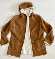 Reversible fleece coat jacket