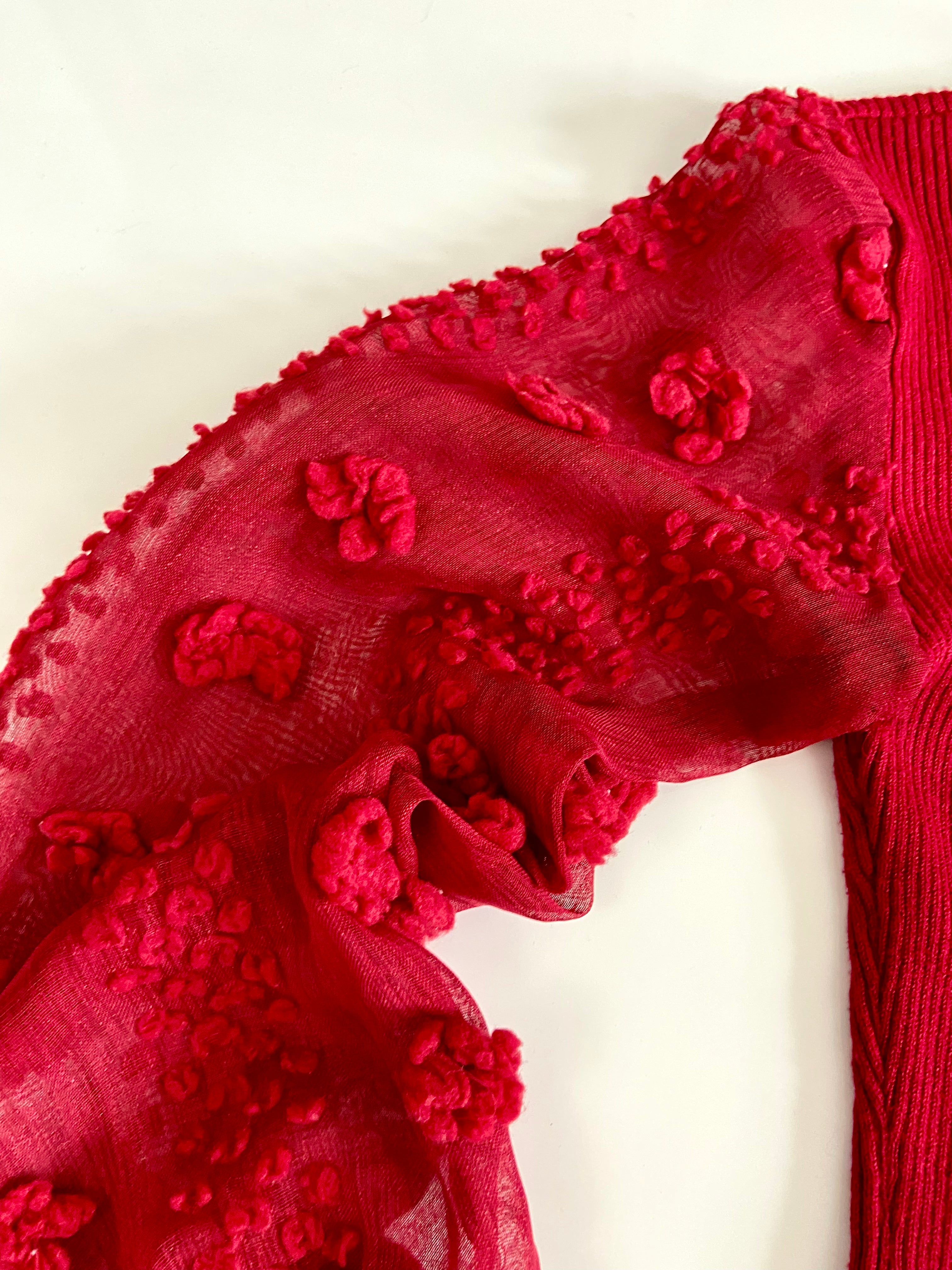 Almost Famous puff gauze sleeve sweater