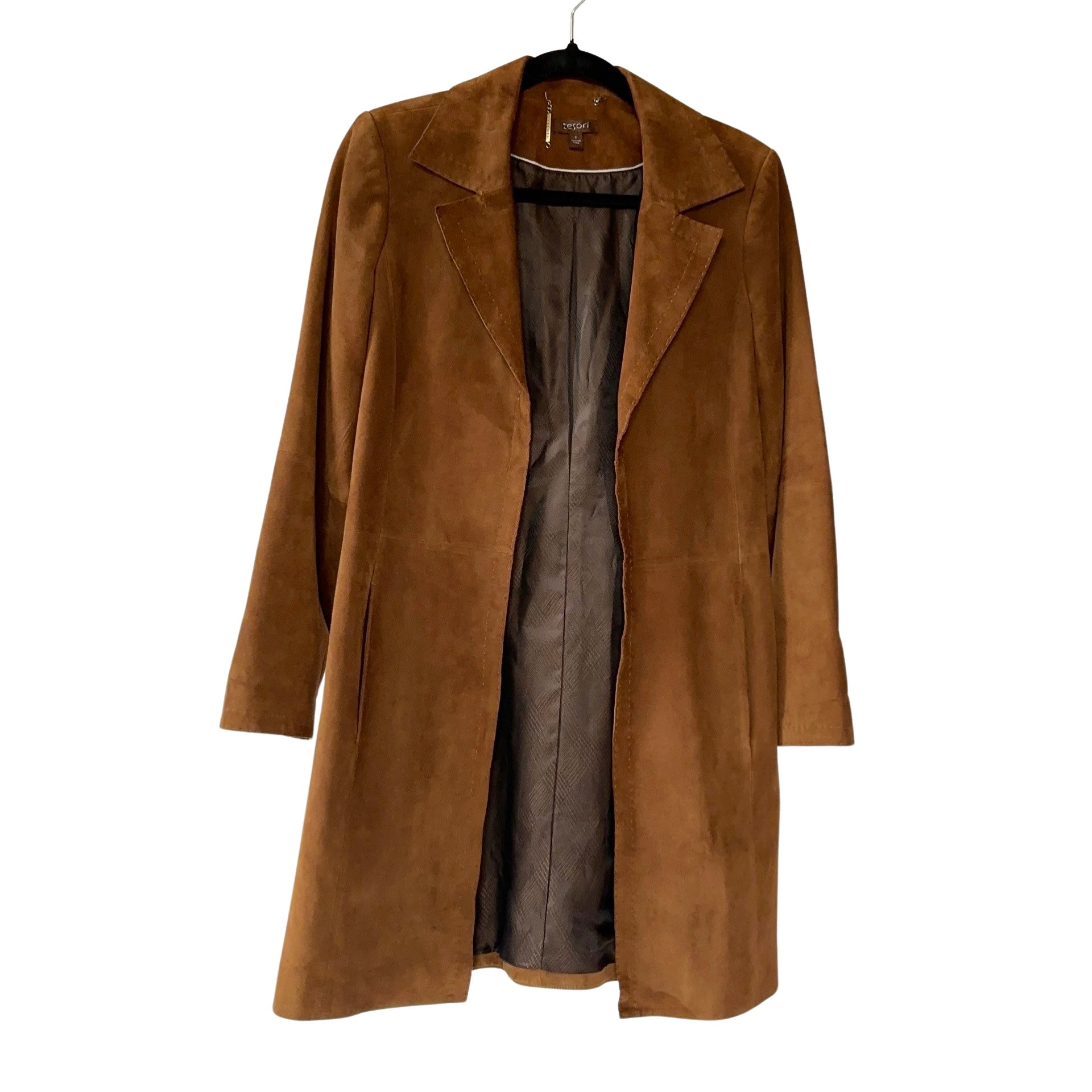 Genuine Suede Leather Coat (S)