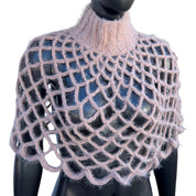 Blush Pink Turtleneck Mesh Shawl (S/M)