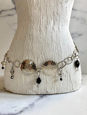 Metal & beads waist belt