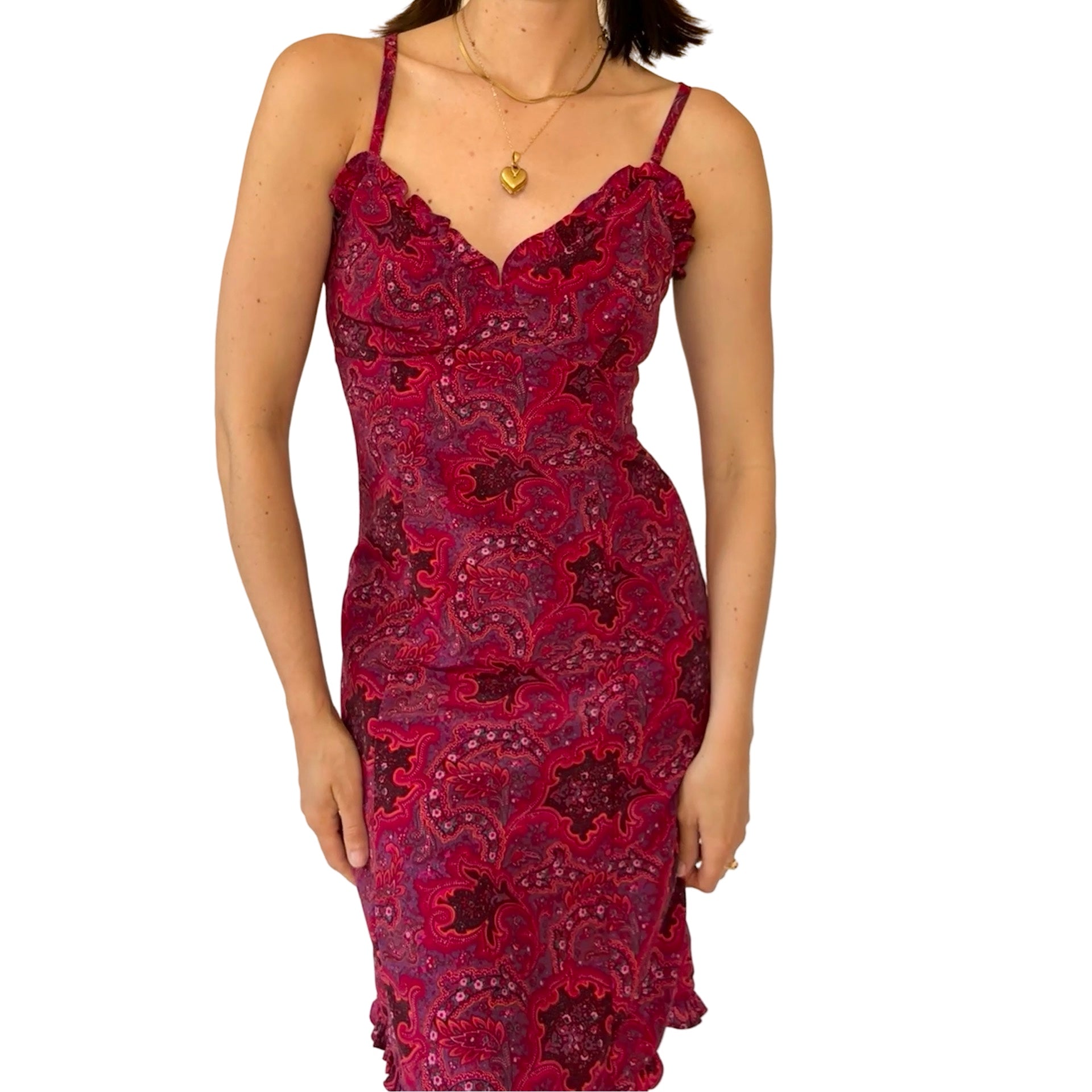 2000s Paisley Midi Dress (S)