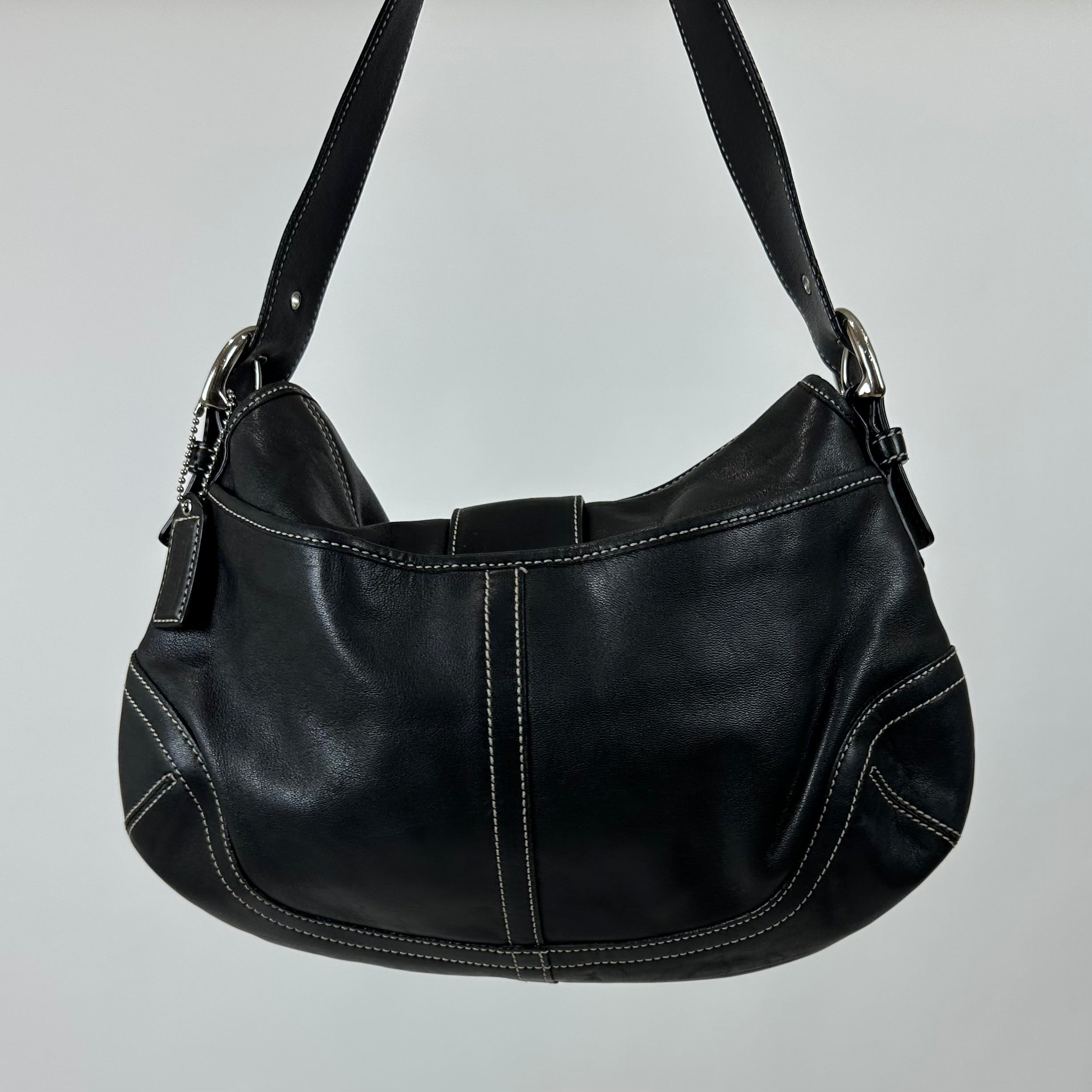 Vintage Coach Black Leather Purse