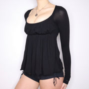 MISS SIXTY Black Babydoll Bubble Top (XS)