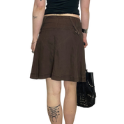 Vintage French Brown Midi Skirt (S/M)