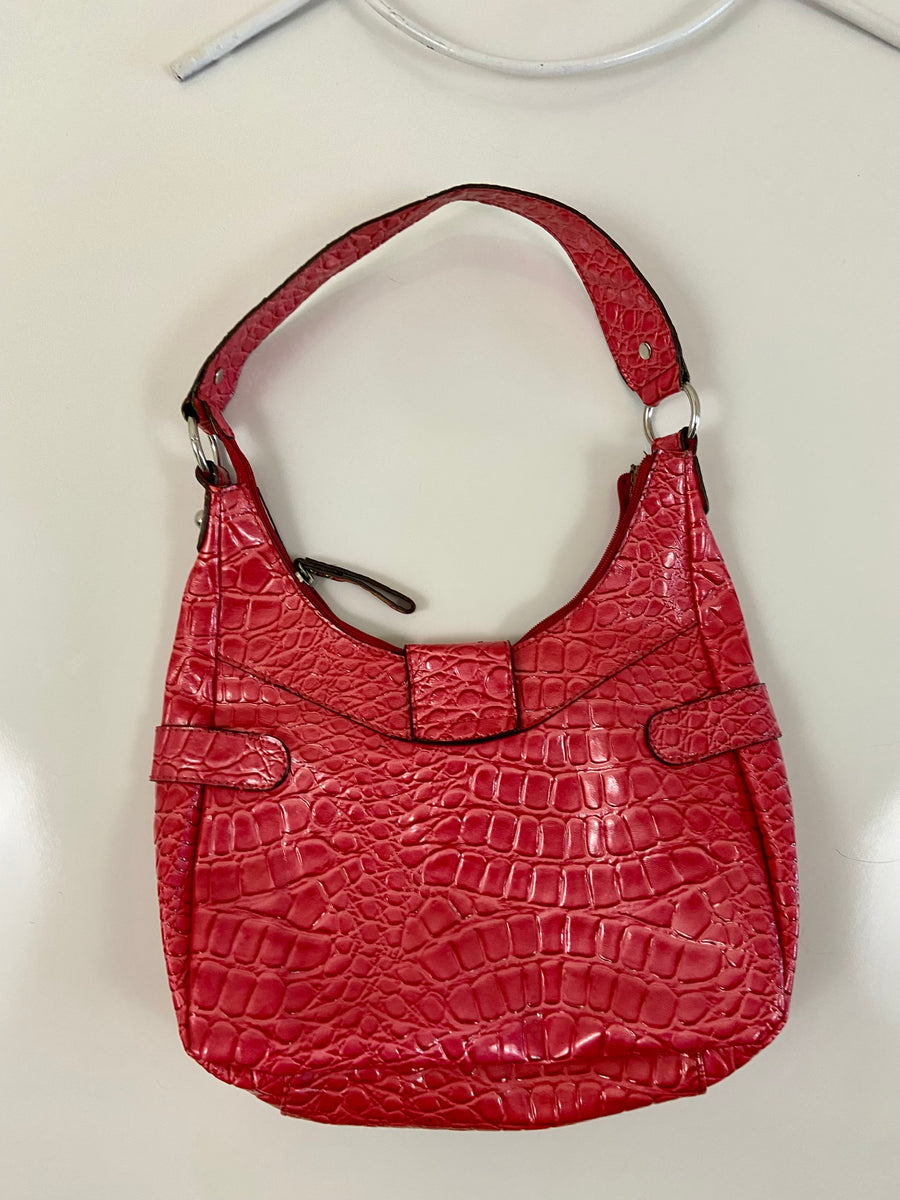 Guess Red Vegan Leather Tote Bag Shoulder Bag Purse - Gem