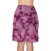 Y2K Pink Silk Printed Skirt (XS)