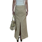 Y2K Beige Maxi Skirt (XS)