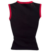 Vintage anime manga metal graphic glitter print tank top (XS/S)