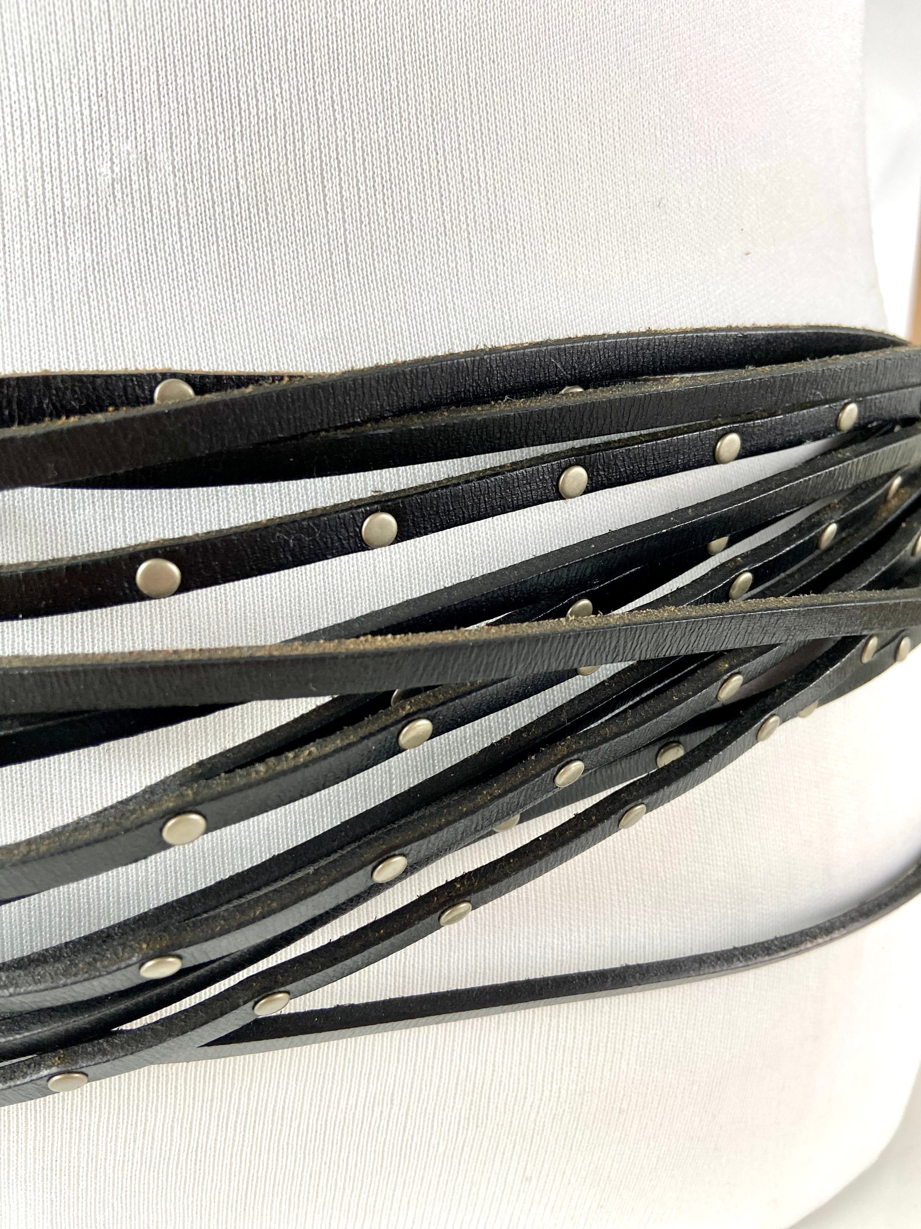 Linea pelle black leather belt