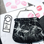 Vintage Brocade Clutch with Silver Kiss-Lock Closure