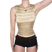 90s Textured Gold Tank Top (M)