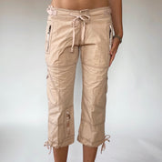 2000s Nude Cargo Capris (S)