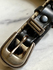 Leather hair belt