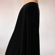 90s Noir Velvet Maxi Skirt (S)