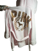 VS PINK BLING Sherpa baby pink plush robe (M)