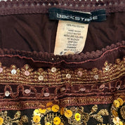 Y2K boho fairy embellished longline top (M)