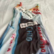 Vintage Italian Graphic Mesh Dress (S)