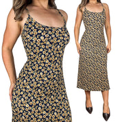 90s Sunflower Midi Dress (M/L)