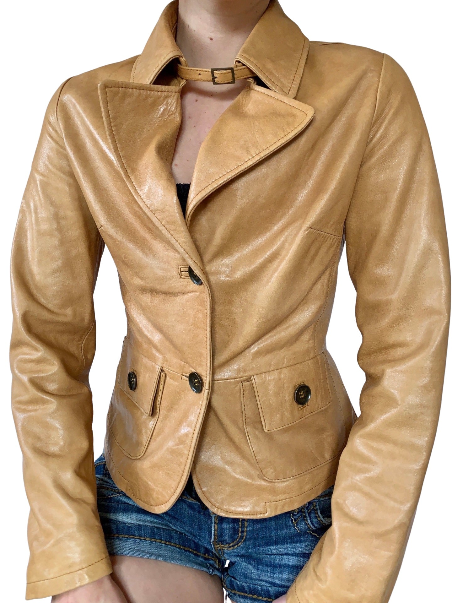 Italian Leather Blazer (S)
