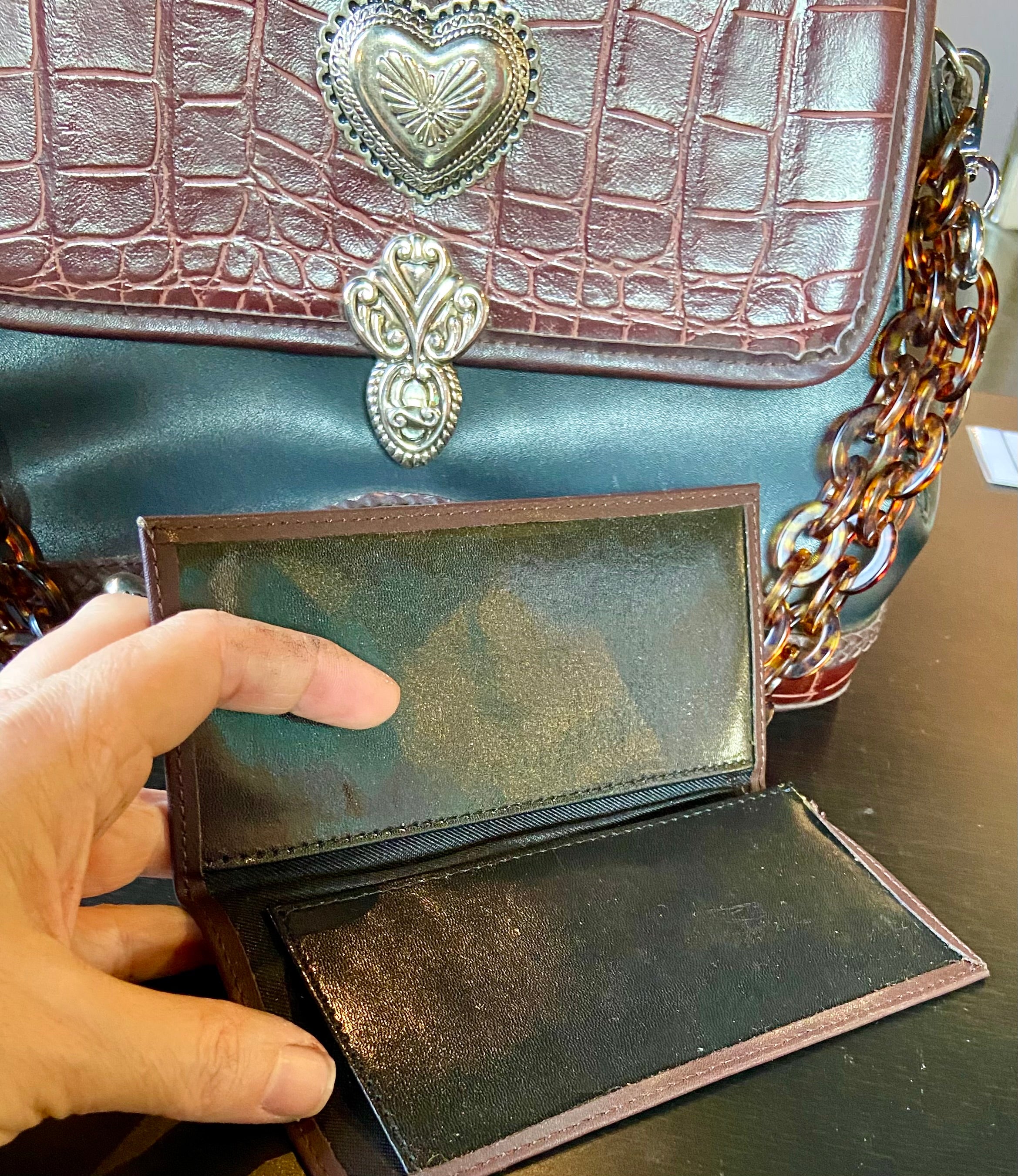 Alligator leather bag