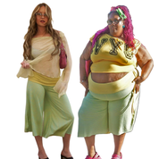 "Lizzie Mcguire" striped gauchos (XS-5X)