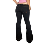 2000s Dark Denim Flare Jeans (S)