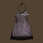 3 Suisses French Y2K Coquette Halter Dress (XS)