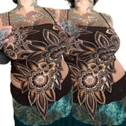 Y2K beaded floral tank top (S/M)