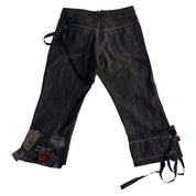 Italian Contrast Stitch Patchwork Capris (XS/S)