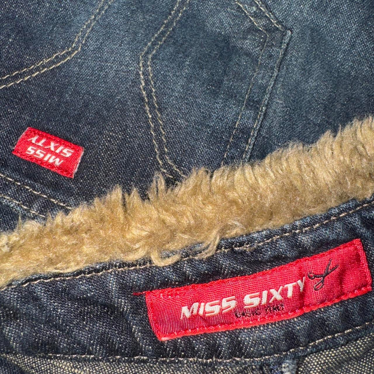 Miss Sixty Fur Trim Flare Jeans (M)