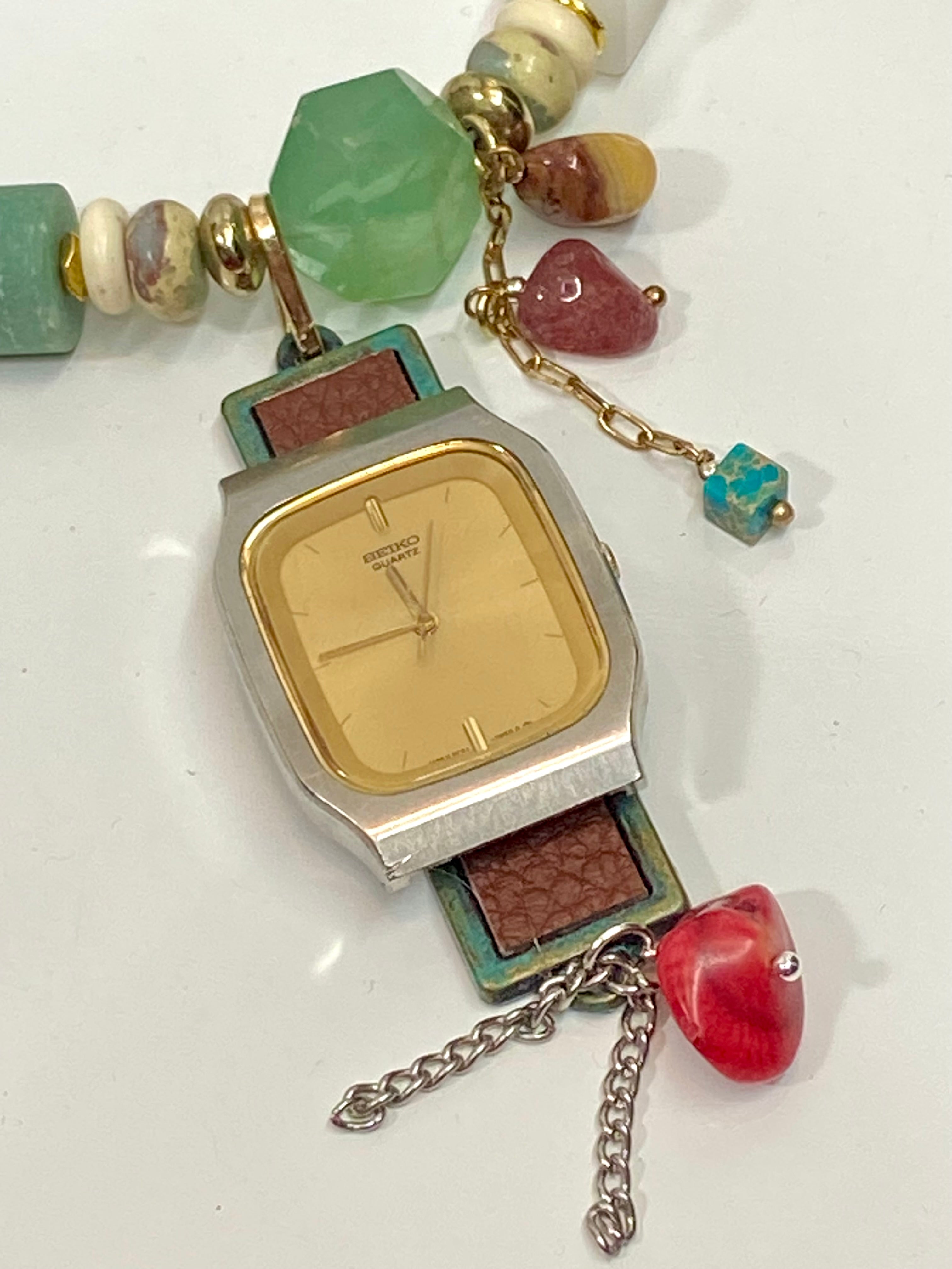 Beads & watch choker