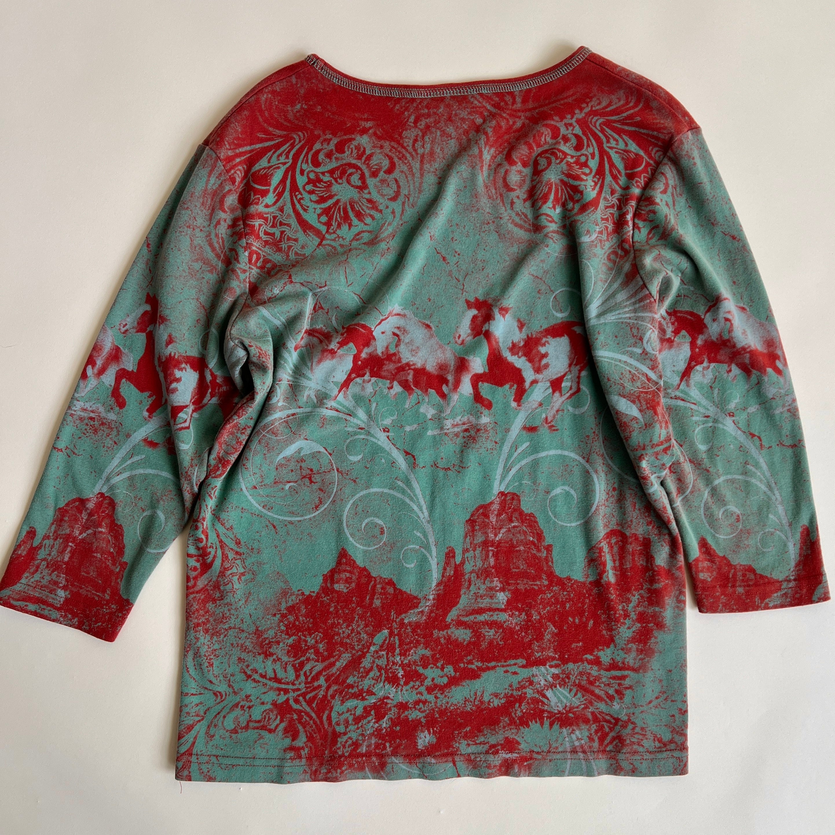 Vintage western horse top (XL/XXL)