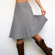 Vintage Gingham Midi Skirt (S)