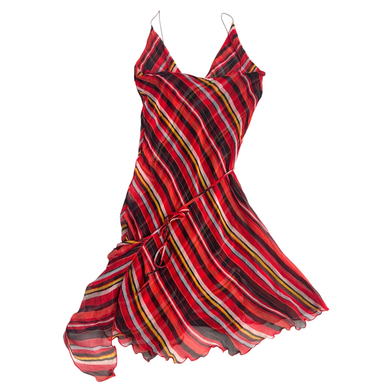 Armani Jeans 100% Silk Striped Mini Dress (S)