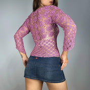 2000s Mauve Crochet Top (S)