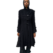 Vintage Romantic Gothic Black Wool Buckle Coat (S/M)