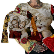 Renaissance style Thalia Sodi AOP graphic longsleeve (M/L)
