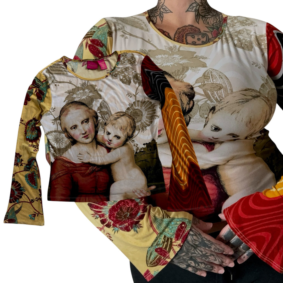Renaissance style Thalia Sodi AOP graphic longsleeve (M/L)