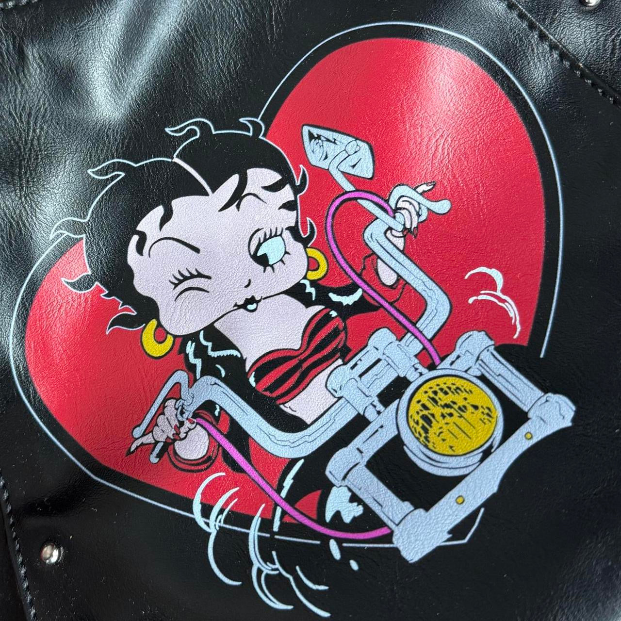 Betty Boop Studded Biker Bag