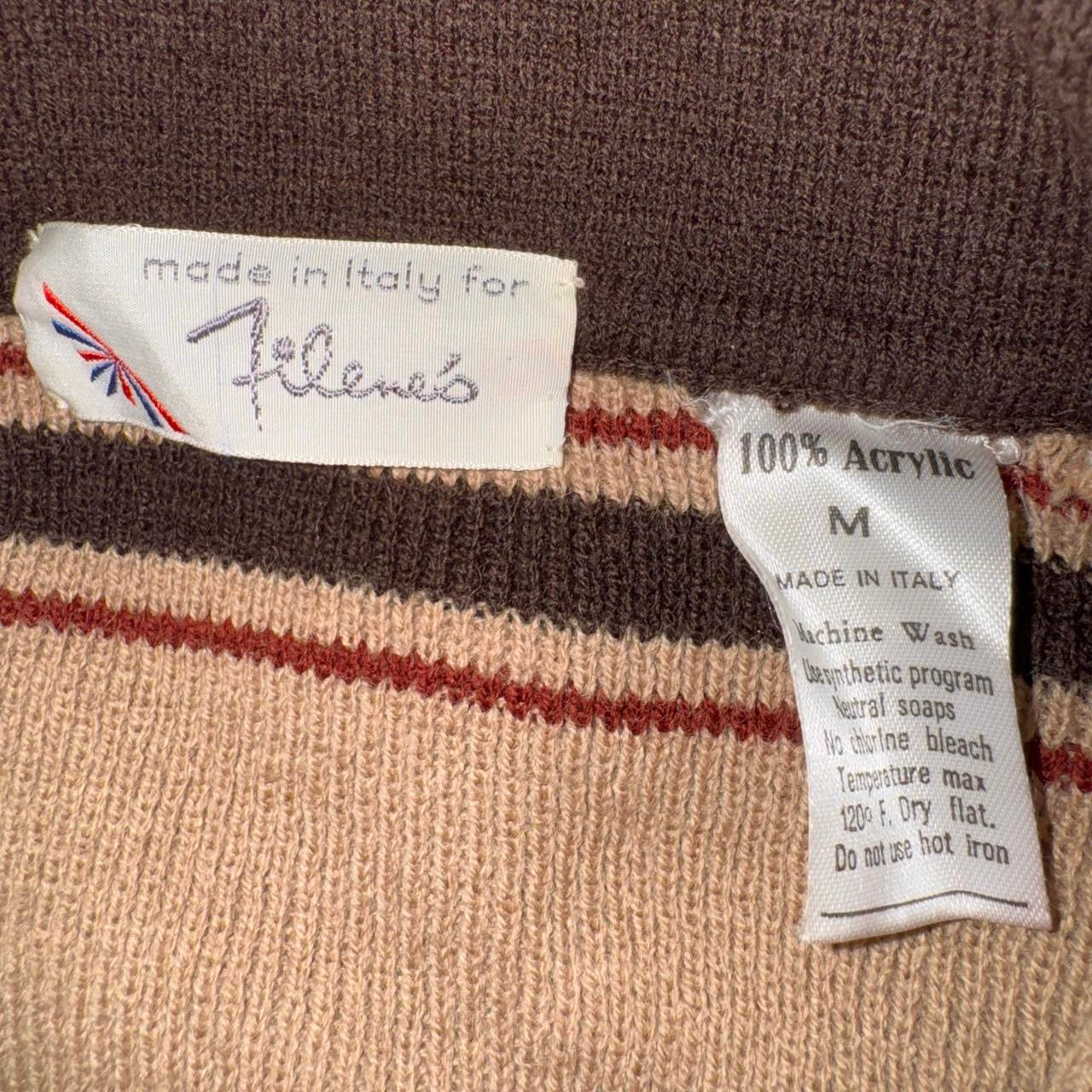 70s Italian Vintage Striped Polo Sweater (S/M)