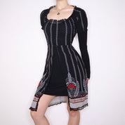 Y2K Italian Layered Mesh Dress (M)
